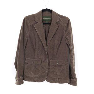 Eddie Bauer Corduroy Blazer Women S Brown Professional Career Bohemian Boho Fall